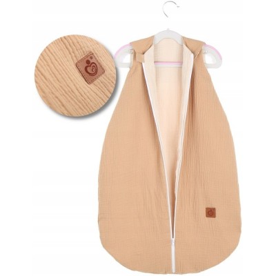 Regulowany Śpiworek Muślinowy 0m+ Cappuccino – Babymam DOUBLE LIGHT Regulowany Śpiworek Muślinowy 0m+ Cappuccino – Babymam DOUBLE LIGHT