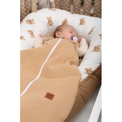Regulowany Śpiworek Muślinowy 0m+ Cappuccino – Babymam DOUBLE LIGHT Regulowany Śpiworek Muślinowy 0m+ Cappuccino – Babymam DOUBLE LIGHT