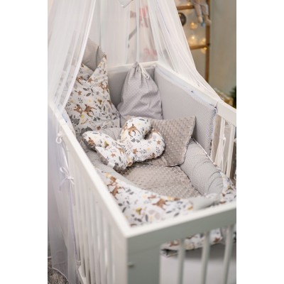 Komplet niemowlęcy PREMIUM 7w1 – Kokon, Rożek, Kocyk |Jelonek i przyjaciele | Polski produkt