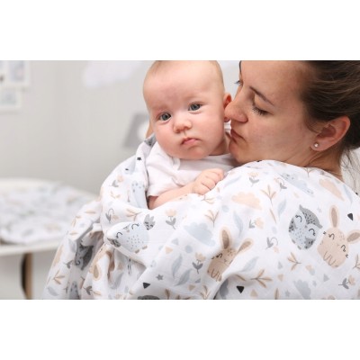 Multifunkcjonalny otulacz muślinowy 120x120 cm – Babymam