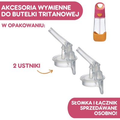 Zapasowe ustniki do butelki b.box Tritan™ – 2 sztuki | Miękkie, silikonowe, bez BPA Zapasowe ustniki do butelki b.box Tritan™ – 2 sztuki | Miękkie, silikonowe, bez BPA