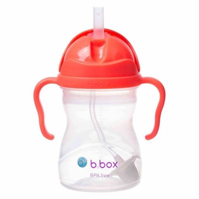 Bidon b.box Boysenberry 240 ml – pastelowy kubek z rurką dla dzieci, szczelny, bez BPA