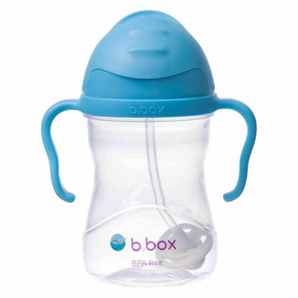 Bidon dla dzieci kubek niekapek ze słomką b.box | borówkowy 240ml 6m+
