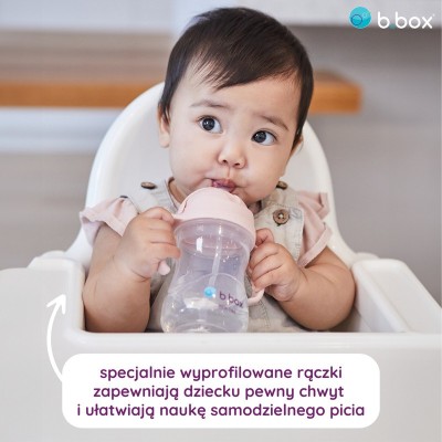 Bidon b.box Blush z obciążoną słomką – idealny kubek dla dziecka 6m+ | Bez BPA