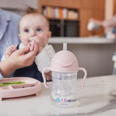 Bidon b.box Blush z obciążoną słomką – idealny kubek dla dziecka 6m+ | Bez BPA