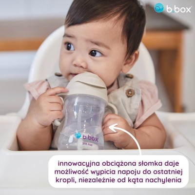 Bidon b.box latte z obciążoną słomką – idealny kubek dla dziecka 6m+ | Bez BPA