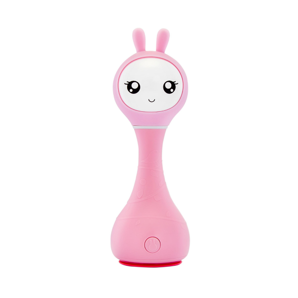 Alilo Smart Bunny R1 różowy | Interaktywny króliczek edukacyjny grzechotka z muzyką i światłem