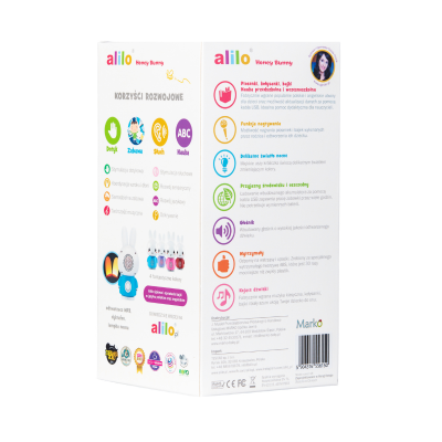 Alilo Honey Bunny G6 – króliczek edukacyjny z MP3, lampką nocną i bajkami |czerwony