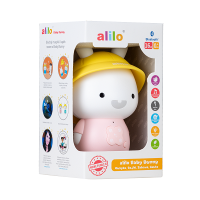 Alilo Baby Bunny G9S+ króliczek edukacyjny MP3, dyktafon, głośnik Bluetooth i lampka nocna
