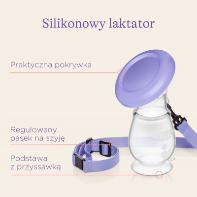 Silikonowy laktator Lansinoh – wygodne i ciche zbieranie mleka bez wysiłku | BPA Free