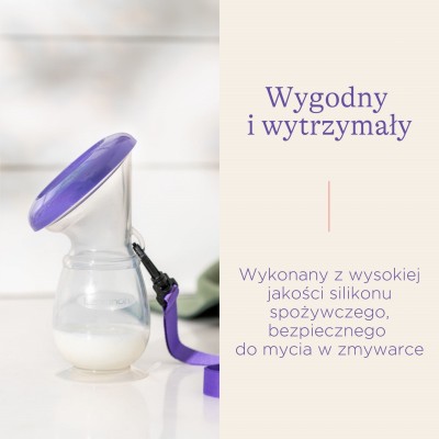 Silikonowy laktator Lansinoh – wygodne i ciche zbieranie mleka bez wysiłku | BPA Free