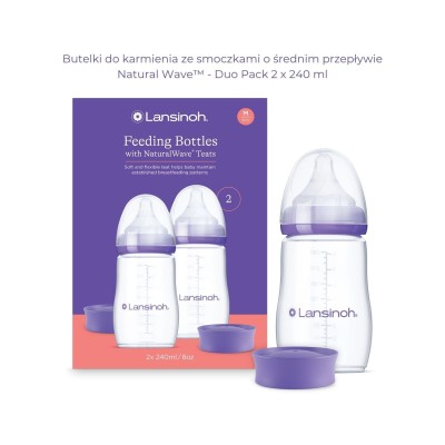 Zestaw 2 butelek Lansinoh 240 ml – Naturalne karmienie i ochrona przed kolkami