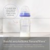 Szklana Butelka Lansinoh | 160 ml ze smoczkiem o wolnym przepływie Natural Wave s 1m+