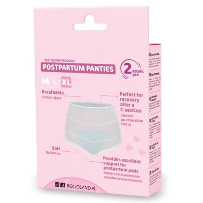 BOCIOLAND Majtki Poporodowe Siateczkowe xL – 2 szt. | Komfort Po Porodzie
