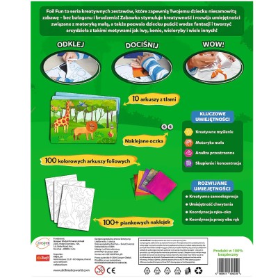 Skillmatics Foil Fun zestaw kreatywny Świat zwierząt Trefl 62604