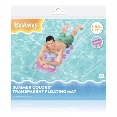 Materac do Pływania Bestway Przeźroczysty 188x71 – Komfort i Relaks na Lato