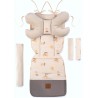 Infantilo wkładka do wózka spacerówki dwustronny zestaw 4w1 Velvet lemon beige beżowy