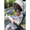 Infantilo wkładka do wózka spacerówki dwustronny zestaw 4w1 Velvet lemon beige beżowy