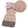 Infantilo wkładka do wózka spacerówki dwustronny zestaw 4w1 Velvet spring meadow lukrowy
