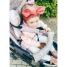 Infantilo wkładka do wózka spacerówki dwustronny zestaw 4w1 Velvet spring meadow lukrowy