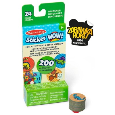 STICKER WOW! Dinozaury – Książeczka i 200 Naklejek | Kreatywny Zestaw dla Dzieci 3+ STICKER WOW! Dinozaury – Książeczka i 200 Naklejek | Kreatywny Zestaw dla Dzieci 3+