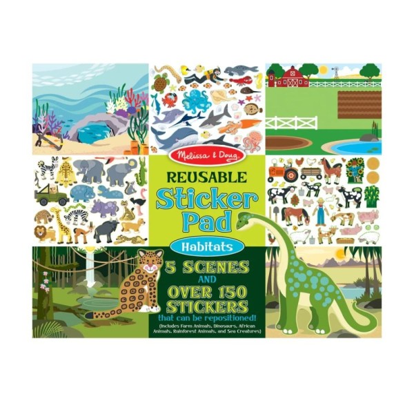 Melissa & Doug naklejki wielorazowe 150 szt pojazdy 3+