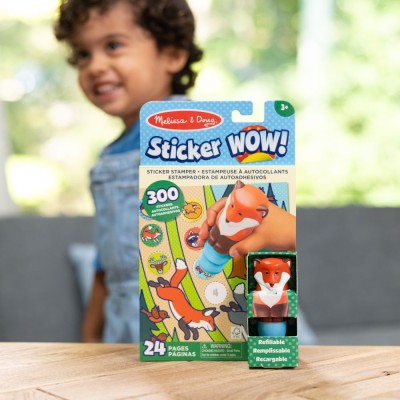 Sticker WOW Lisek – książeczka ze stempelkiem i 300 naklejkami leśnymi | Zabawka Roku 2024
