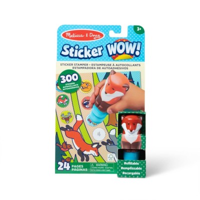 Sticker WOW Lisek – książeczka ze stempelkiem i 300 naklejkami leśnymi | Zabawka Roku 2024