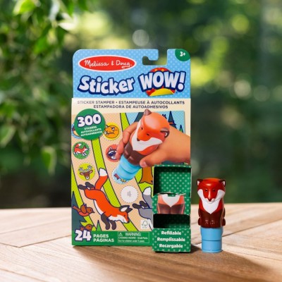 Sticker WOW Lisek – książeczka ze stempelkiem i 300 naklejkami leśnymi | Zabawka Roku 2024