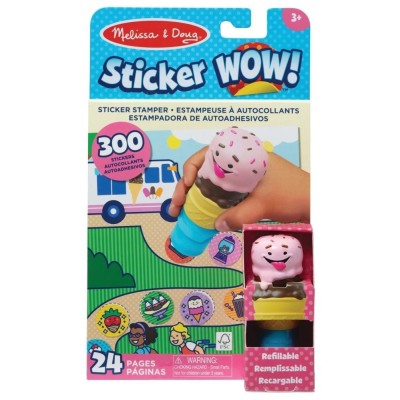 Sticker WOW! Lód – książeczka ze stempelkiem i 300 naklejkami | Zabawka Roku 2024