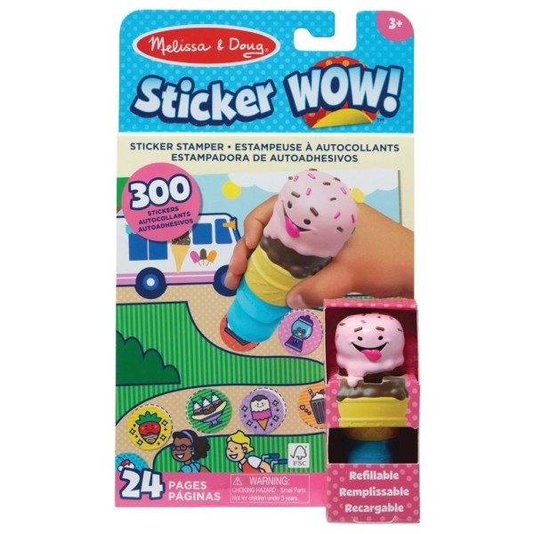 Sticker Wow Lody | książeczka stempelek z pieczątką i 300 naklejkami Melissa & Doug