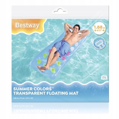 Materac do Pływania Bestway 188x71 Niebieski | Komfort i Relaks nad Wodą