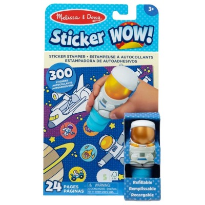 Sticker WOW! Astronauta – książeczka ze stemplem i 300 naklejkami | Zabawka Roku 2024