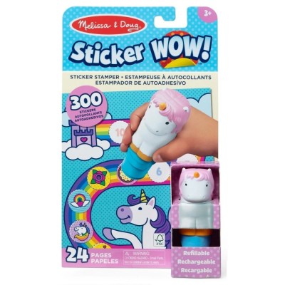 Sticker WOW! Jednorożec – książeczka ze stemplem i 300 naklejkami | Zabawka Roku 2024