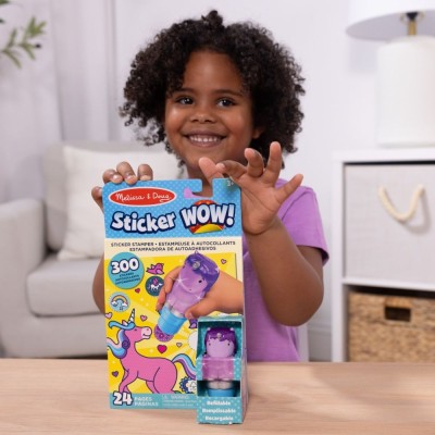 Sticker WOW! Jednorożec – kreatywna książeczka z naklejkami i stempelkiem | Melissa & Doug Sticker WOW! Jednorożec – kreatywna książeczka z naklejkami i stempelkiem | Melissa & Doug