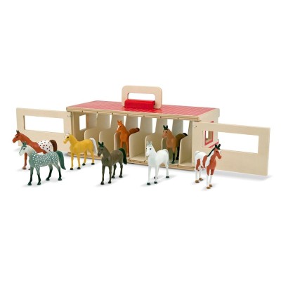 Drewniana stajnia z końmi Melissa & Doug – zestaw edukacyjny dla dzieci 3+ Drewniana stajnia z końmi Melissa & Doug – zestaw edukacyjny dla dzieci 3+