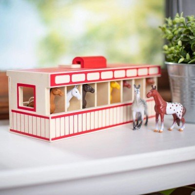Drewniana stajnia z końmi Melissa & Doug – zestaw edukacyjny dla dzieci 3+ Drewniana stajnia z końmi Melissa & Doug – zestaw edukacyjny dla dzieci 3+