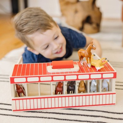 Drewniana stajnia z końmi Melissa & Doug – zestaw edukacyjny dla dzieci 3+ Drewniana stajnia z końmi Melissa & Doug – zestaw edukacyjny dla dzieci 3+