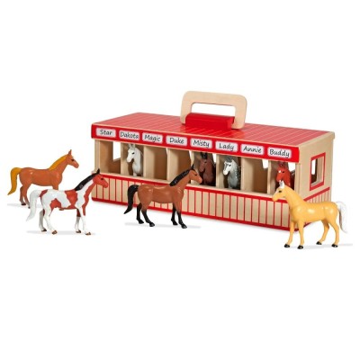 Drewniana stajnia z końmi Melissa & Doug – zestaw edukacyjny dla dzieci 3+ Drewniana stajnia z końmi Melissa & Doug – zestaw edukacyjny dla dzieci 3+