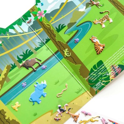 Wielorazowe Naklejki + Plansza – Edukacyjna Zabawa dla Dzieci 4+ | Idealne w Podróży