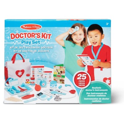 Zestaw lekarski Melissa & Doug – zabawkowy gabinet lekarski dla dzieci 3+ (25 elementów)