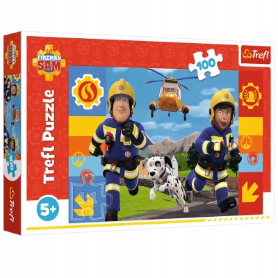 Puzzle Strażak Sam 100 elementów – dla dzieci | Zawsze pomocny | Trefl 16518