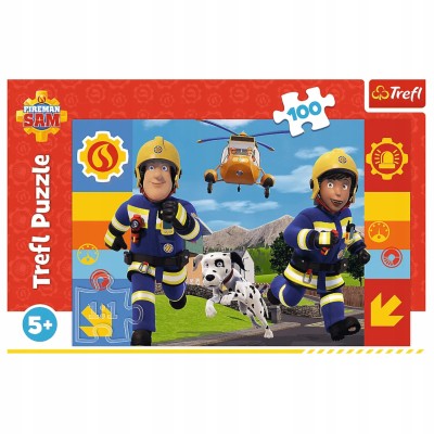 Puzzle Strażak Sam 100 elementów – dla dzieci | Zawsze pomocny | Trefl 16518