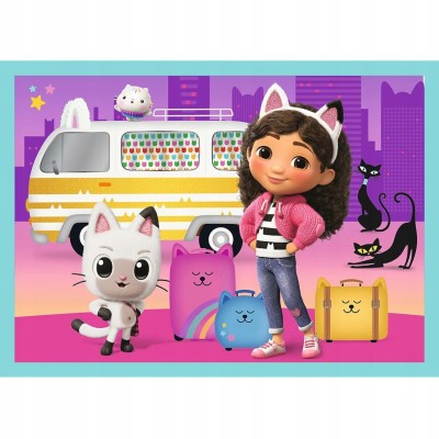Puzzle 4w1 Koci domek Gabi – Zestaw edukacyjny dla dzieci | Trefl