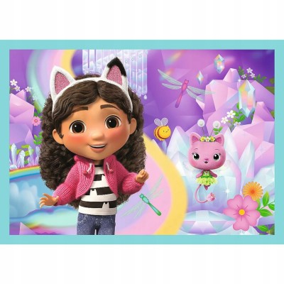 Puzzle 4w1 Koci domek Gabi – Zestaw edukacyjny dla dzieci | Trefl