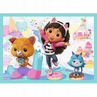 Puzzle 4w1 Koci domek Gabi – Zestaw edukacyjny dla dzieci | Trefl