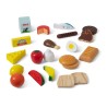 Drewniane produkty spożywcze dla dzieci Melissa & Doug | 4 skrzynki z jedzeniem do zabawy 2+