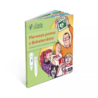 Pierwsza pomoc z Bohaterskimi 7+ – Interaktywna książka Albik Pierwsza pomoc z Bohaterskimi 7+ – Interaktywna książka Albik