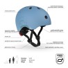 SCOOTANDRIDE Kask S-M dla dzieci 3+ Steel