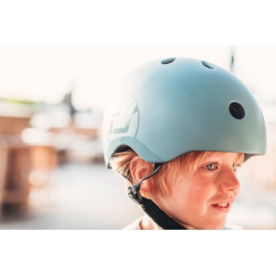 Kask dziecięcy Scoot & Ride S-M – lekki, regulowany, z lampką LED Kask dziecięcy Scoot & Ride S-M – lekki, regulowany, z lampką LED